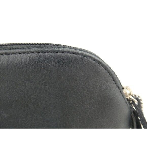Coach Black Leather Medium Cosmetic Case Pouch - Picture 14 of 16